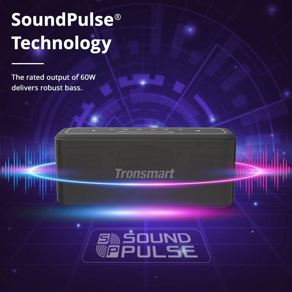 Tronsmart Element Mega Pro 60W Bluetooth 5.0 Speaker SoundPulse IPX5 Voice Assistant NFC TWS Pairing