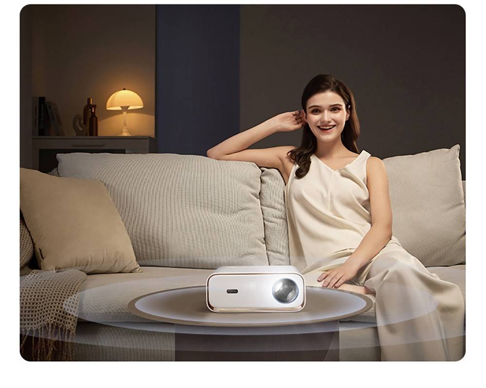 Wanbo X5 1100 ANSI Lumens LCD Projector, Native 1080P, 4K Decoding, HDR10, Android 9.0, Auto Focus & Auto-keystone Correction, Dual-band WiFi 6, Bluetooth 5.0, Apple Airplay, Android / Windows Projection