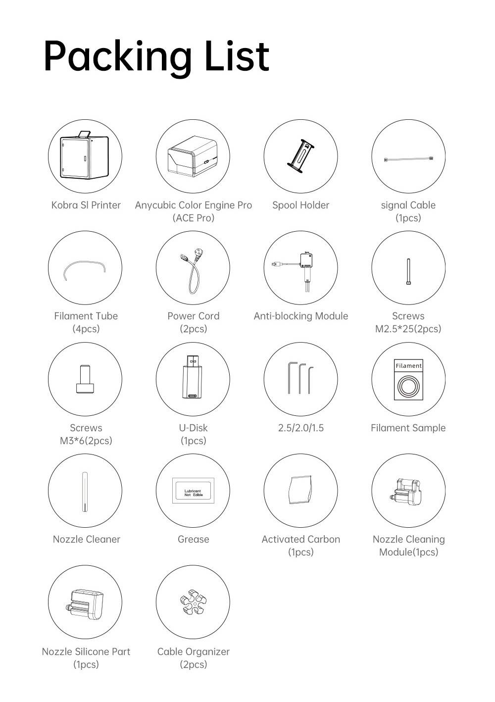 ANYCUBIC KOBRA S1 COMBO 3D Printer, Vibrant 8-Color Printing, 600mm/s Ultra-Fast Speed, Auto-leveling, 320°C Hotend, 44dB Ultra-Quiet, CoreXY Construction, 250*250*250mm