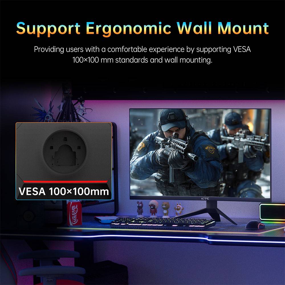 KTC H32S17 32 inch 1500R Curved Gaming Monitor 2560x1440 QHD 180Hz 16:9 ELED 99% sRGB HDR10 1ms MPRT Response Time Low-blue Compatible with FreeSync and G-SYNC USB HDMI2.0 2xDP1.4 Audio Out Flexible Adjustment with Sturdy Tripod VESA Mount Displayer