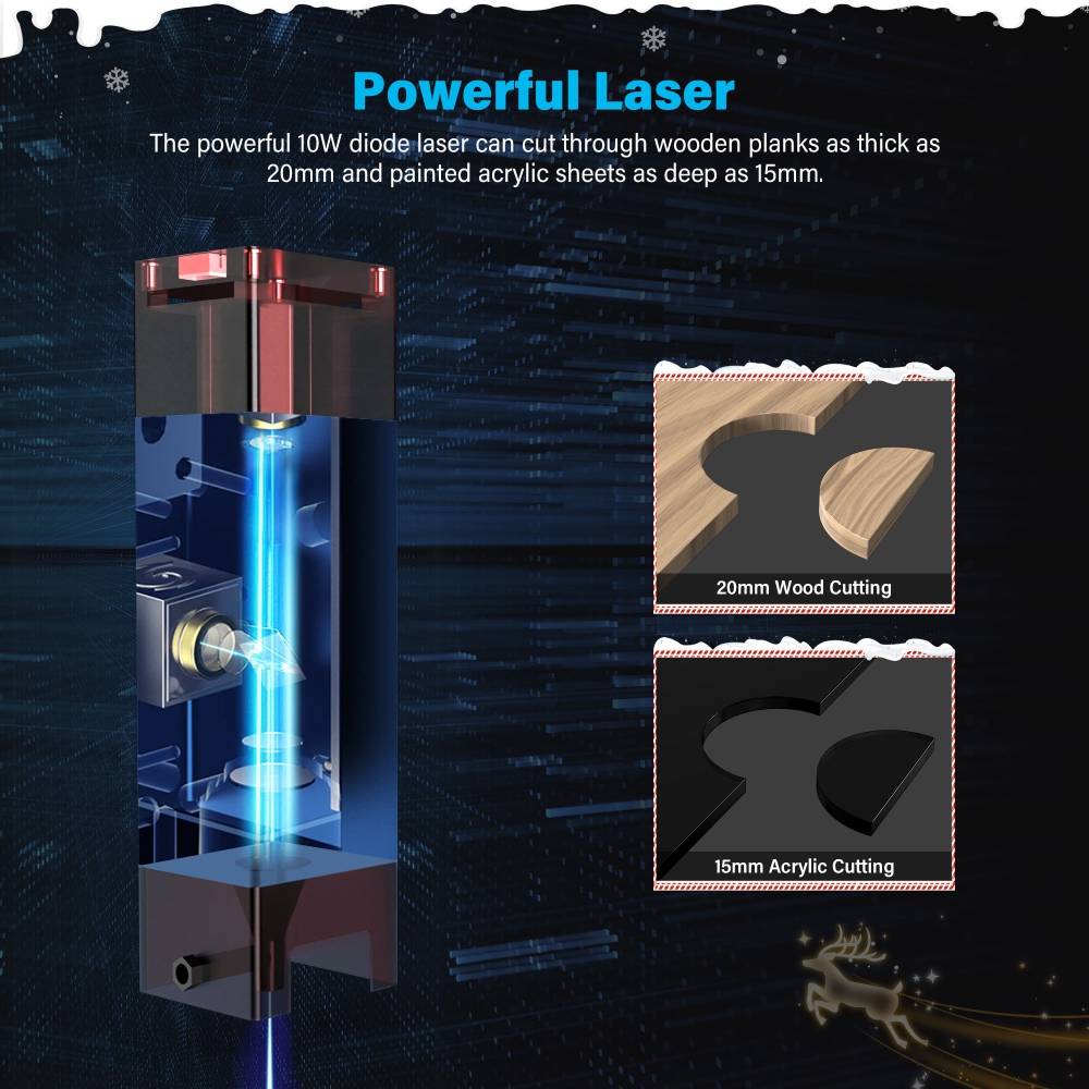 Mecpow X3 Pro 10W Laser Engraver With Air Assist Kit