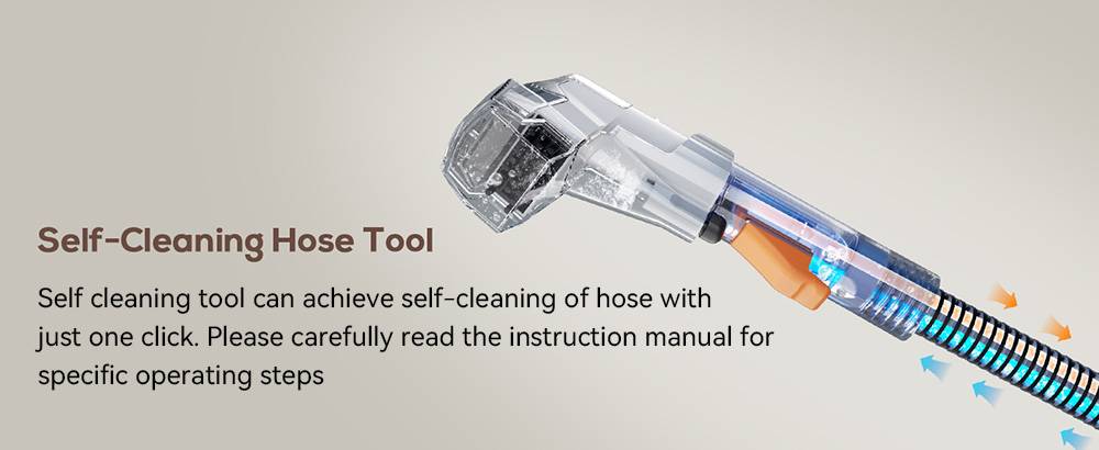 Teendow C5 Carpet Cleaner Vacuum, 11KPa Powerful Suction, ≤80dB Low Noise, 1500ml Large Water Tank Capacity