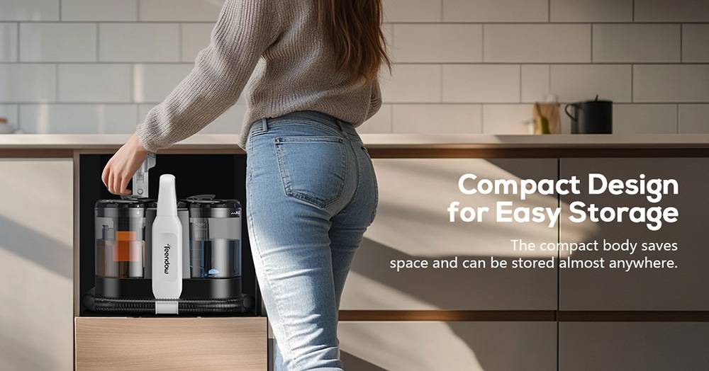 Teendow C5 Carpet Cleaner Vacuum, 11KPa Powerful Suction, ≤80dB Low Noise, 1500ml Large Water Tank Capacity