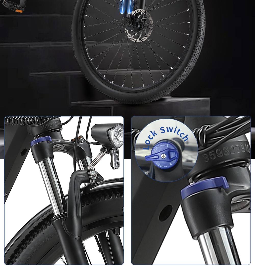 Halo Knight H02 Electric Bike, 750W Brushless Motor, 48V 16Ah Battery, 29*2.1-inch Tires, 50km/h Max Speed, 60km Max Range, Shimano 21 Speed, Mechanical Disc Brake - Black