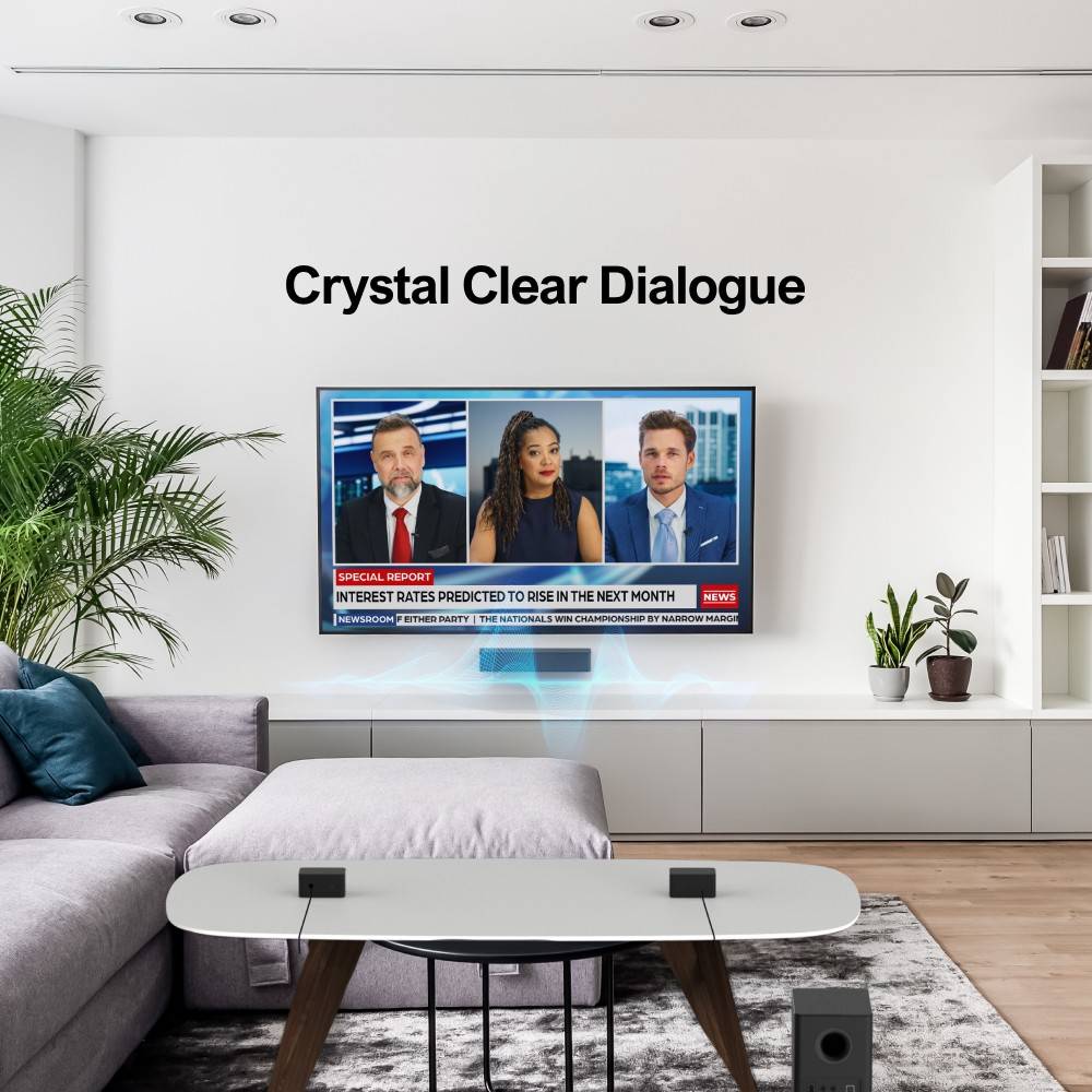 Ultimea Poseidon D60 Soundbar Subwoofer Speaker Kit, Dolby Atmos 5.1, Adjustable Surround Level, Multiple Modes