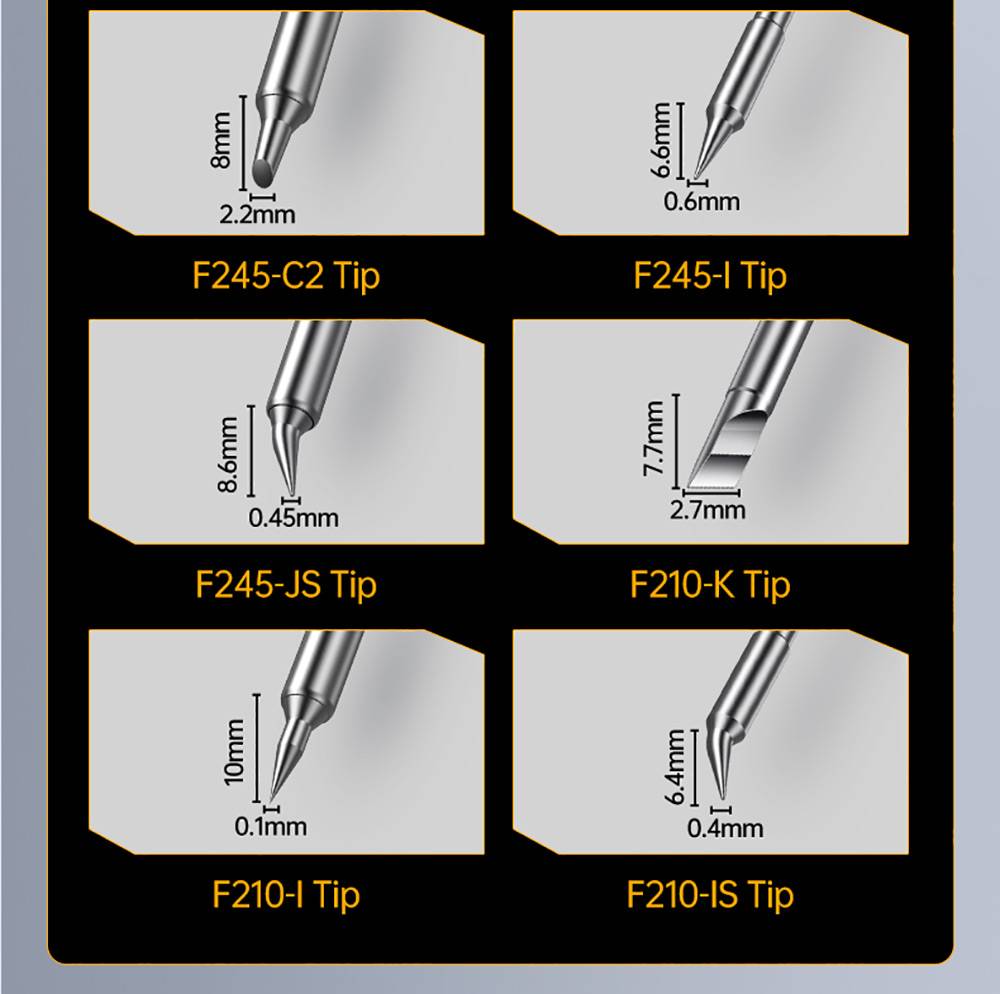 FNIRSI DWS-200 F210 Premium 200W Soldering Iron Station Kit, with 3 Iron Tips and 2 Helping Hands, Temp Value & Curve Mode, 3 Temperature Storage, Full-Color Display