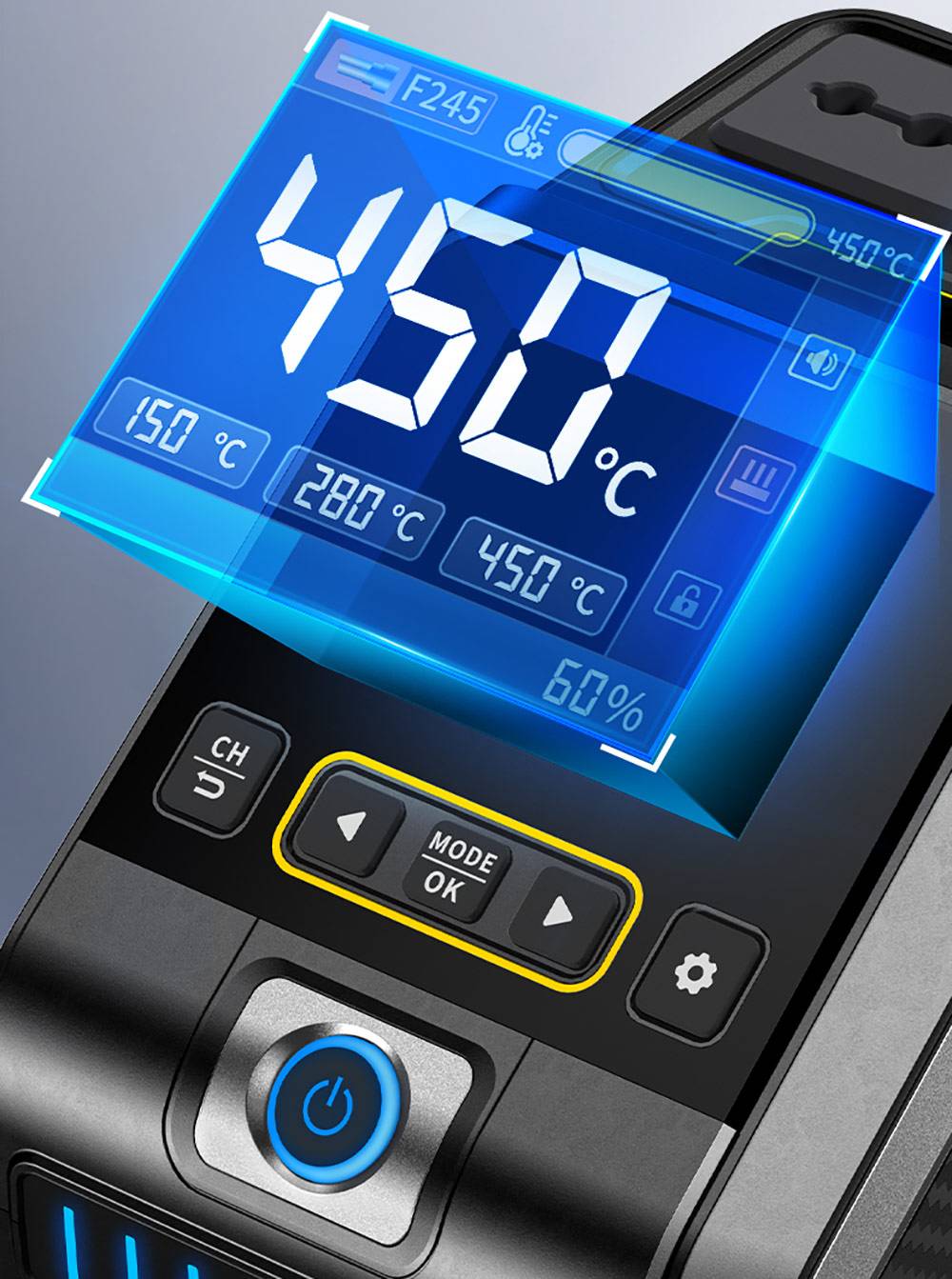 FNIRSI DWS-200 F210 Premium 200W Soldering Iron Station Kit, with 3 Iron Tips and 2 Helping Hands, Temp Value & Curve Mode, 3 Temperature Storage, Full-Color Display