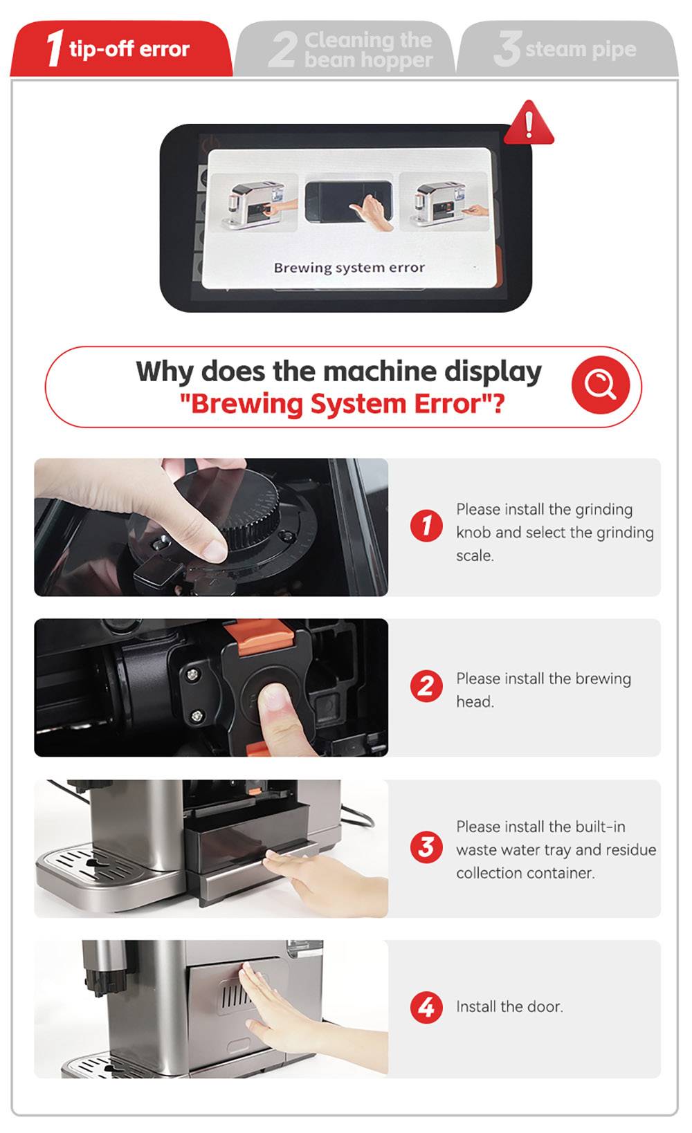 HiBREW H16 Automatic Espresso Machine with Grinder, 20Bar Extraction, 4.3inch Touch Screen, 1.5L Removable Milk Tank