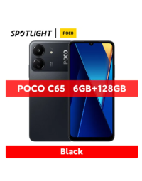 POCO C65 Global Version 6GB 128GB/8GB 256GB MediaTek Helio G85 6.74" 90Hz Display 50MP Triple Camera 5000mAh NFC-Black-with NFC-8+256G