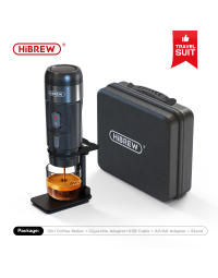 HiBREW H4A Portable Coffee Machine for Car & Home DC12V Expresso Coffee Maker Fit Nexpresso Dolce Pod Capsule Coffee Powder-H4A_BK_Bag_Holder