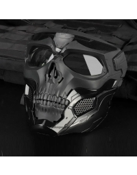 Skull Horror Helmet Mask Outdoor Sports Windproof Tactical Mask-Black