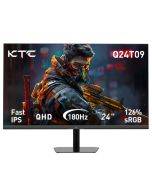 KTC Q24T09 Gaming Monitor, 24-inch 2560*1440 16:9 Fast IPS Screen, 180Hz Refresh Rate, FreeSync & G-Sync, 126% sRGB, HDR Support, Low Blue Light, Wall Mount Support &Tilt Adjustment, 2 x HDMI2.0, 2 x DP1.4, 1 x Earphone Jack