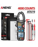 ANENG AT619 Digital Voice Broadcast Multimeter Clamp Professional AC/DC Clamp Meter Ammeter Current Clamp Tester for Electrician - Black