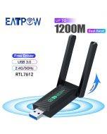 EATPOW WiFi Adapter1200Mbps Dual Band 5G&2.4G WiFi USB Ethernet for Desktop Laptop Wifi Antenna Network Card WiFi Dongle