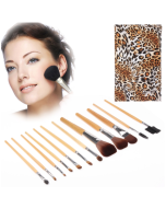 24 PCS Goat Hair Pink Handle Makeup Brush Set with Pink Pouch