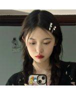 Heart-shaped Rhinestone Hair Clip