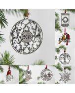 Solid Pewter Christmas Tree Ornament