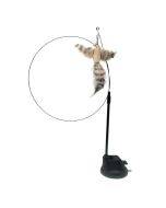 Epoxy Sucker Long Rod Funny Cat Stick Cat Toy, Color: Burlap Bird