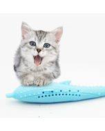 Catnip Cat Teeth Cleaning Silicone Dolphin Toy