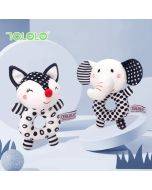 TOLOLO newborn visual training black and white hand grasping rattles exercise baby grasping ability soothing baby toys