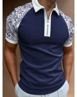 Casual Print Polo Shirt