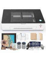 gweike cloud Pro Laser Engraving Machine 50W Auto-Focus Laser Engraver Cutting with Rotary 3D Printer For Wood/Metal/Acrylic