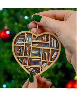 Book Lovers Heart Ornament(2D Flat)