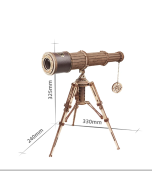 Robotime Rokr 1:1 DIY 314pcs Telescopic Monocular Telescope Wooden Model Building Kits Assembly Toy Gift for Children Adult