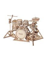 Robotime 3D Musical Instrument Wooden Puzzle Game Assembly Saxophone Drum 4 Kinds DIY Kit Accordion Cello Toy Gift for Children