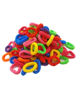 100 PCS Colorful Child Cute Rubber Hair Band(Black)