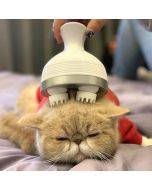 iKristin IK-T1 USB Charging Multi-function Household Pet Head Massager Manual Scalp Electric Massage Claw(White)