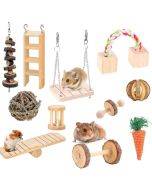 MT0018 Hamster Seesaw Climbing Ladder Gnawing Teeth String Wooden Set Toy