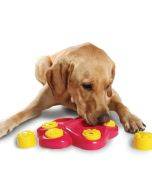 Pet Choke Slow Food Bowl Fun Treasure Hunting Pet Educational Toys(Red)