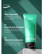 Anan Gold Pure Aloe Vera Men's Refreshing Oil Control Cleansing Cream Moisturising Non-Stretching Cleanser Gentle Exfoliator