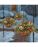 Pre-lit Artificial Christmas Hanging Basket Light