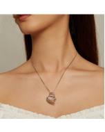 Sterling Silver S925 White Gold Plated Zircon Moissanite Necklace