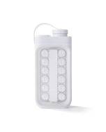 2-in-1 Portable Ice Ball Cold Kettle Silicone Ice Cube Mold Frozen Ice Cube Box(White)