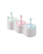 2 Sets 3 in 1 Children DIY Popsicle Mold Homemade Ice Cream Mold Set(Deer)