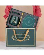 Constant Temperature Heating Thermostat Cup Set Smart Ceramic Coffee Cup, Style: USB Plug