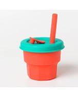Children Silicone Straw Cups Drop And High Temperature Resistant Water Cups