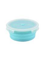 Microwave Portable Folding Lunch Box Round Silicone Lunch Box Random Colour Delivery