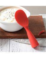 Food Grade Silicone High Temperature Resistant Rice Spoon(Red)