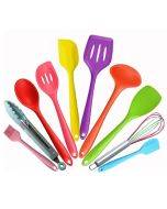 kn607 10 in 1 Colorful Silicone Kitchen Tools Set