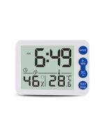 TS-9606-WL Large Screen Alarm Timer Temperature Humidity Meter(White Blue)(White Blue)