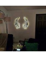 1 PAIR ANGEL WINGS METAL WALL ART WITH LED LIGHTS-