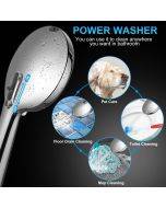 White Hydro Jet Handheld Turbo Fan Shower Heads! High Pressure Shower With Hydro Jet Vortex Shower Head Filter Turbo! 360 Degrees Rotating Turbocharged Shower Head!