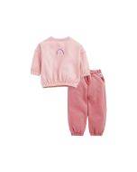 Autumn girl long sleeve sweatshirt set kids cotton set cute trouser set