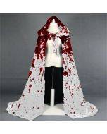 Women's Halloween Horror Bloodstained Print Cape