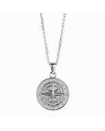 Compass necklace with titanium steel pendant