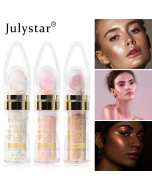 Brightening natural contour blush pearlescent glitter powder